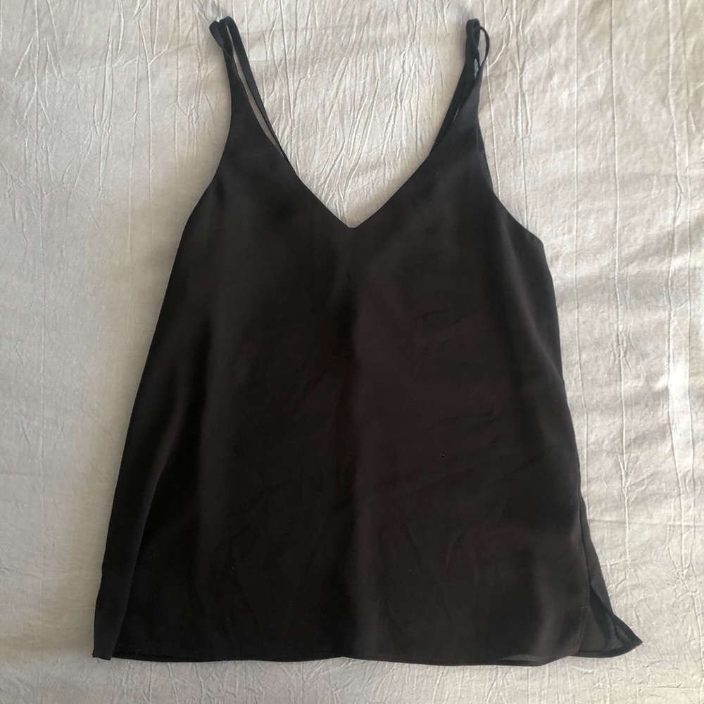 TOPSHOP Black Formal Business Relaxed Tank Top Blouse